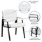 Emma and Oliver Faux Leather Executive Reception Chair with Powder Coated Frame
